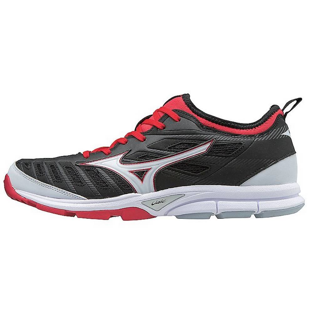 Mizuno Player’s Trainer 2 Turf - Erkek Beyzbol Ayakkabısı - Siyah/Kırmızı Türkiye (SKCEMO-856)